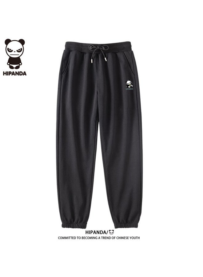 Hipanda o Panda Casual Pants For Men, Summer Trendy Loose-fit Sports Joggers, Fashionable Versatile Black Long Trousers, 2XL - Image 3