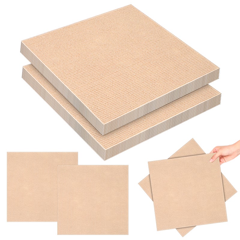 20pcs Self-Adhesive Carpet Tiles for Bedroom Hotel and Mall Non- Carpet Squares Adhesive Commercial Floor Mats - Image 1