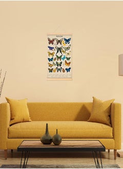 Tatuo Vintage Papillons Butterflies Poster Butterflies Wall Art Prints Rustic Style of Butterflies Wall Hanging for Living Room Office Classroom Bedroom Playroom Dining Room Decor Frame 15.7 x 19.7 Inch  - Image 3
