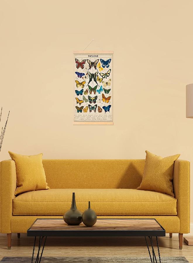 Tatuo Vintage Papillons Butterflies Poster Butterflies Wall Art Prints Rustic Style of Butterflies Wall Hanging for Living Room Office Classroom Bedroom Playroom Dining Room Decor Frame 15.7 x 19.7 Inch  - Image 3