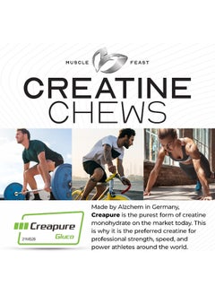 Muscle Feast Vegan Creatine Monohydrate, Gluten-Free Creapure Chews, Lemon Lime, 120 Tabs  - Image 3