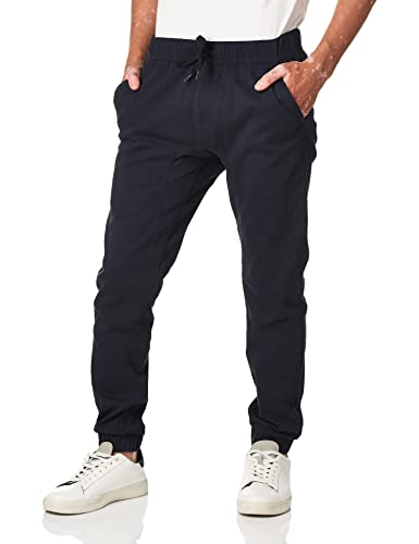 WT02 Men's Twill Jogger Pants, Navy-A, X-Large - Image 4