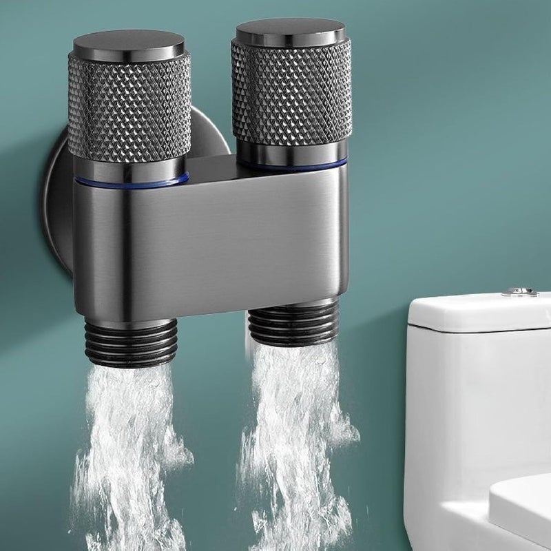 klarako صمام خرطوم نحاسي مزدوج الاتجاه، صمام مياه بتحكم 1 مدخل 2 مخرج لغسالة الملابس - Image 3