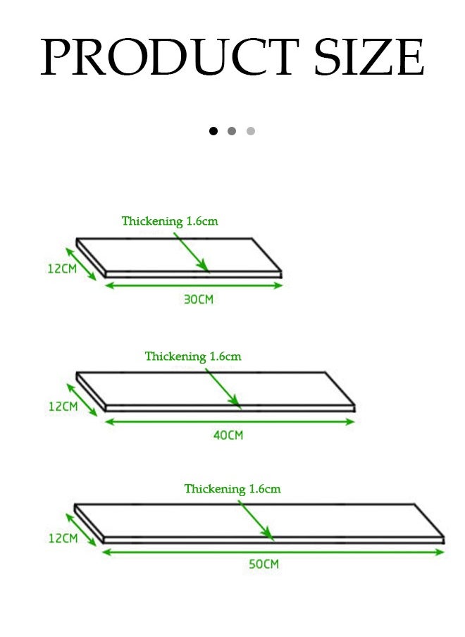 DUNISO 3 Pieces of Wall mounted floating shelves, storage rack, display rack, no need for drilling, suitable for bedrooms, living rooms, bathrooms, kitchens, offices  - Image 2