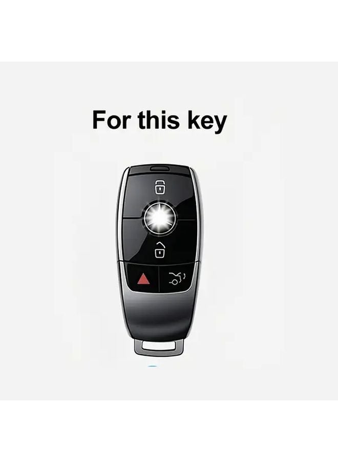Cream Key Fob Cover Compatible with E S C G Models Soft TPU Full Protection Case - Image 4