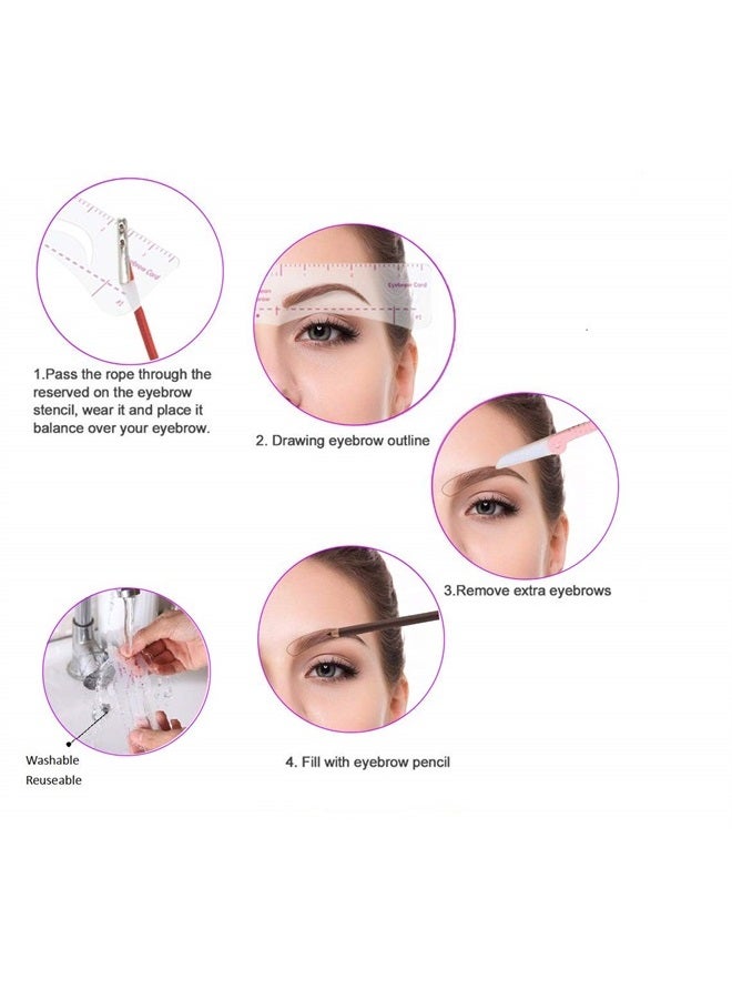 Eyebrow Stencil,20 Fashionable Styles Eyebrow Shaper Kit for Women Reusable Eyebrow Template 3 Minutes Makeup Tools for Eyebrows