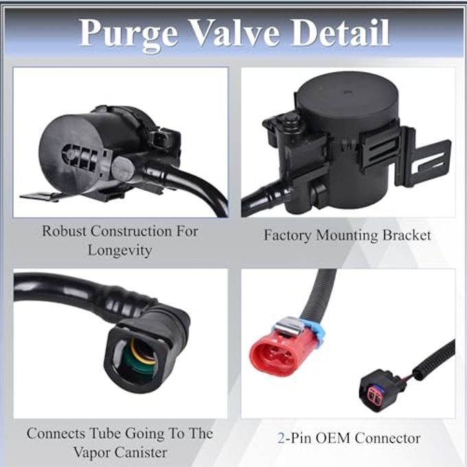 PANNUOSCS Vapor Canister Vent Solenoid 911-070 Compatible with 2004-2012 Chevy Colorado GMC Canyon H3 H3T Purge Valve Replace 20907779 10386359 25948082 CVS10 - Image 2