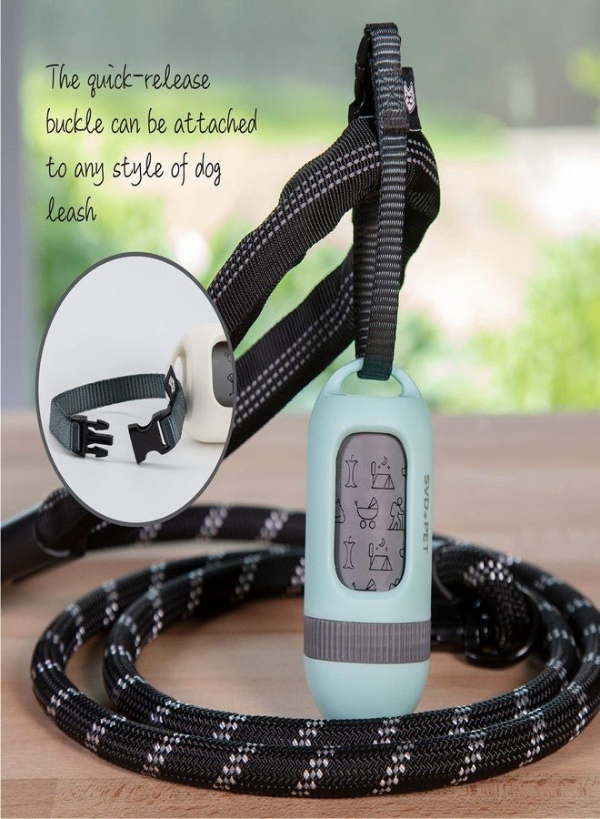 SVD.PET Dog Poop Bag Dispenser, Retractable Waste Bag Fits Any Dog Leash, Leak-proof Waste Bags, Poop Bag Holder, Doggy Walking Accessory (Misty Jade) - Image 3
