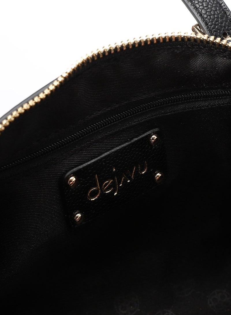 Dejavu Women's Crossbody Bag-LID-DJTX-026-Black - Image 4