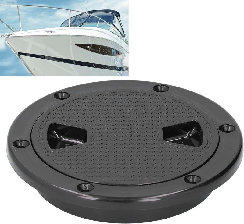 woobles 4in Boat Deck Plate ABS Round Anti‑UV Inspection Hatch Cover Marine Accessory - Image 3