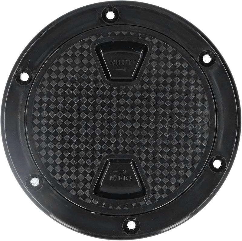 woobles 4in Boat Deck Plate ABS Round Anti‑UV Inspection Hatch Cover Marine Accessory - Image 1