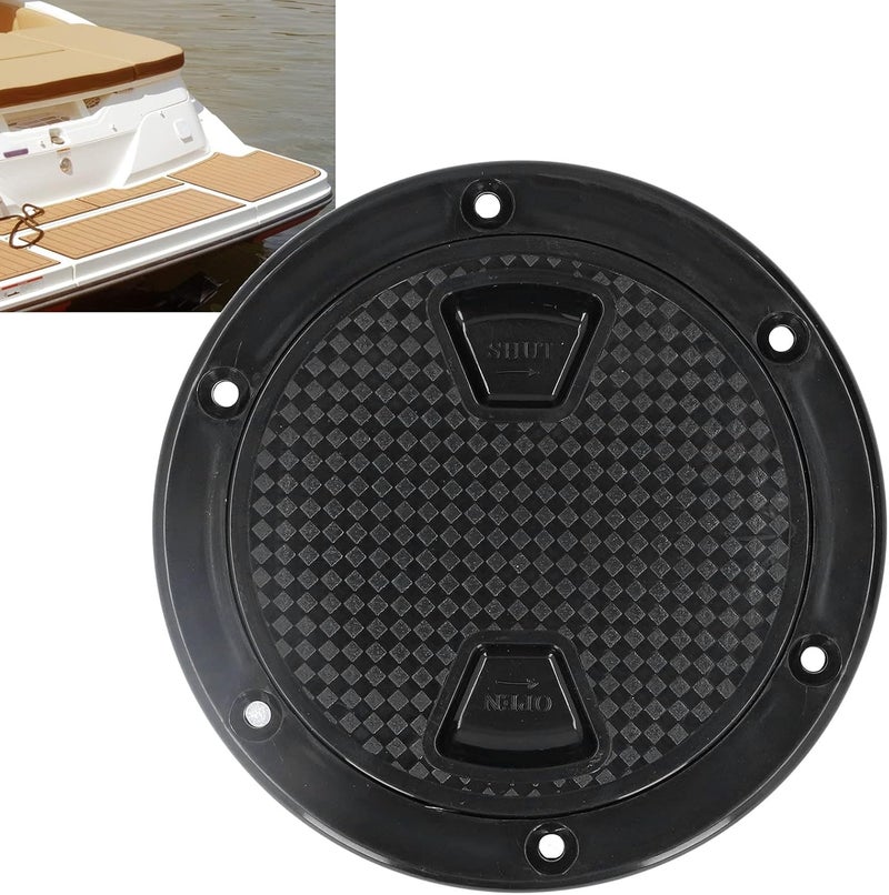 woobles 4in Boat Deck Plate ABS Round Anti‑UV Inspection Hatch Cover Marine Accessory - Image 2