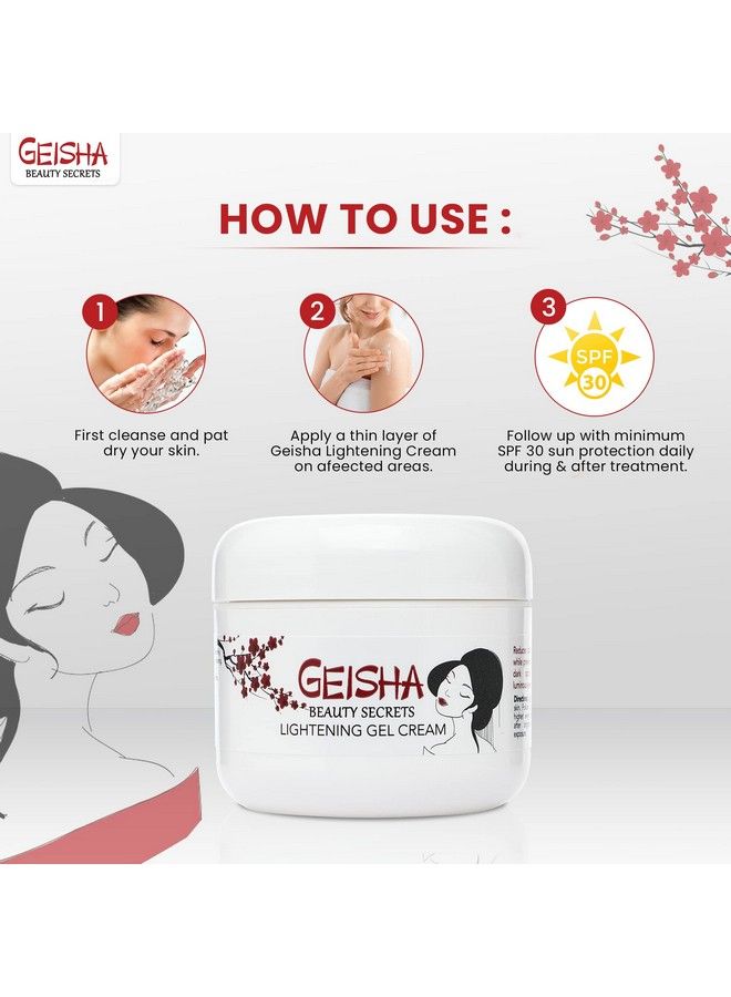 Omic Geisha Kojic Acid Cream 1.7 Fl Oz / 50 Ml Remove Dark Spots On Face Body Hands Hyperpigmentation Treatment With Glycolic Acid - Image 4