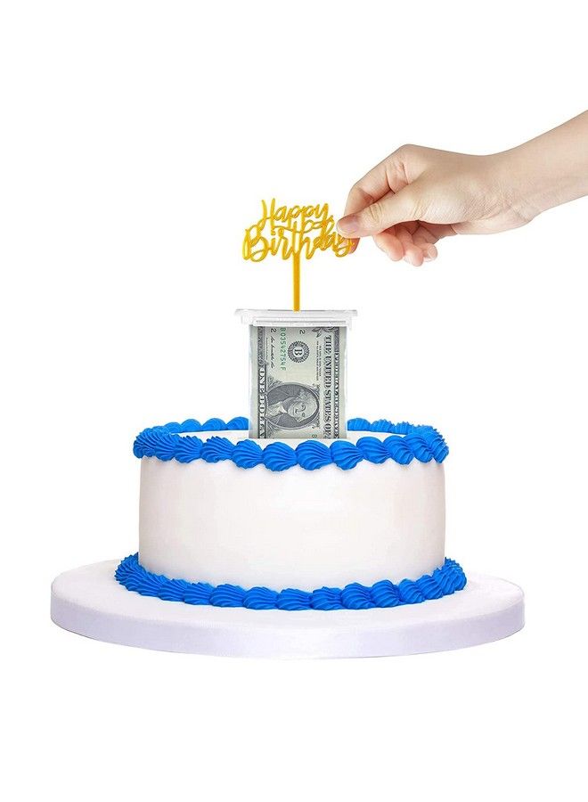 Money Cake Pull Out Kit Includes 1 Money Box 2 Plastic Roll 40 Transparent Bag Connected Pocket Each, And 2 Surprise Cake Toppers For Birthday And Graduation Parties  - Image 2