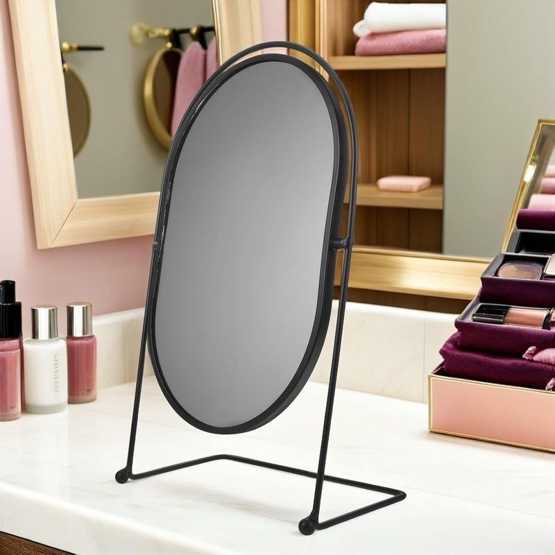 Flexible purchase choices Ipetboom Rotating Oval Vanity Mirror with Stand Large HD Makeup Mirror for Dorm Room and Bedroom for Students and Home Use Anti slip Multiple sizes Low maintenance Simple practical structure Cross-location transit friendly build All condition resistant crafted quality Modern color selections Repeated use resistant selected material KSA market popular practical build Cost effective fine quality Wet anti slip Instant order available stock Multi-budget available picks Suburban residential ship Compact design Long term heavy use compatible General compatible practical design Multi-goal comprehensive design Daily life matching design Flexible purchase choices Varied size selections General standard crafted Global sizing options Intra-city fast distribution - Image 4