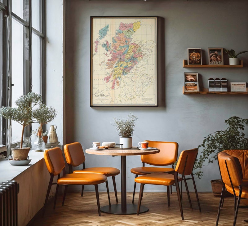 ArtCantHurtU Scottish Gifts - Clan Map of Scotland 1587-1594 - Locations Landowner Highland Published 1899 -History Poster - Wall Art Print Decor - Unframed Reproduction Campbell Raeburn Macgregor Maclaren Murray Keith Buchanan and more. (23"x30") - Image 2