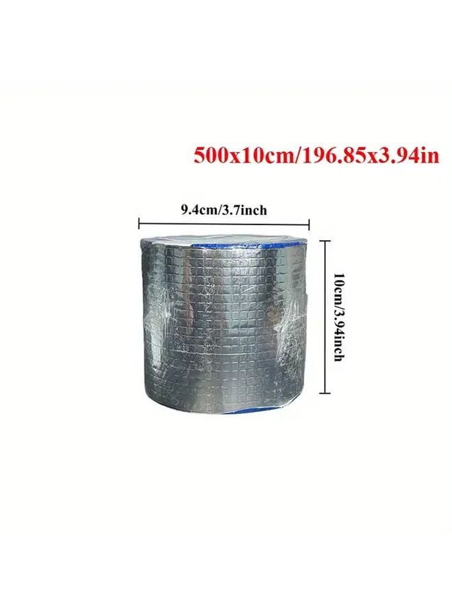 500x10cm Waterproof Aluminum Foil Butyl Tape High Temperature Resistant Self Adhesive Sealant - Image 1