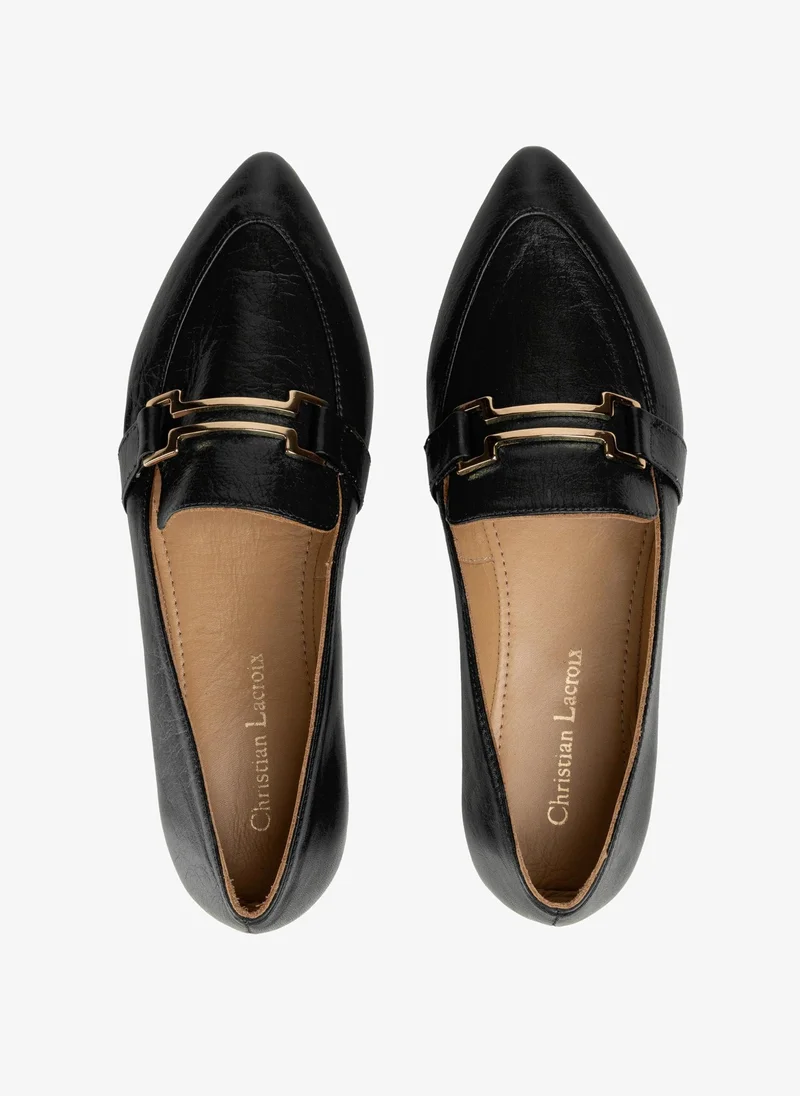 Christian Lacroix Christian Lacroix Women's Leather Loafers - Black