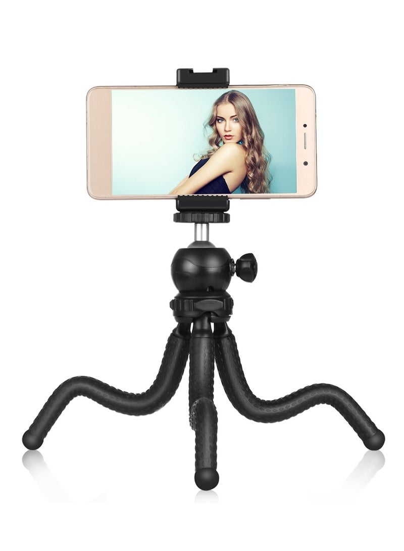 PULUZ Mini Octopus IPhone Holder Stand Tripod Holder Phone Mount for Sony  SLR Cameras, GoPro Hero 11/10/9, Iphone 15/14/13/12Cellphone Galaxy S22 S21 A52 A32, etc Black  - Image 2