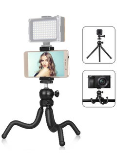 PULUZ Mini Octopus IPhone Holder Stand Tripod Holder Phone Mount for Sony  SLR Cameras, GoPro Hero 11/10/9, Iphone 15/14/13/12Cellphone Galaxy S22 S21 A52 A32, etc Black  - Image 1