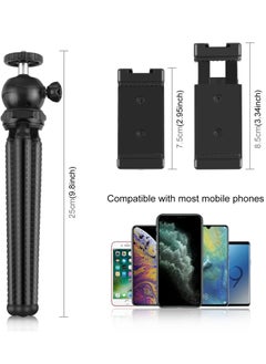 PULUZ Mini Octopus IPhone Holder Stand Tripod Holder Phone Mount for Sony  SLR Cameras, GoPro Hero 11/10/9, Iphone 15/14/13/12Cellphone Galaxy S22 S21 A52 A32, etc Black  - Image 3