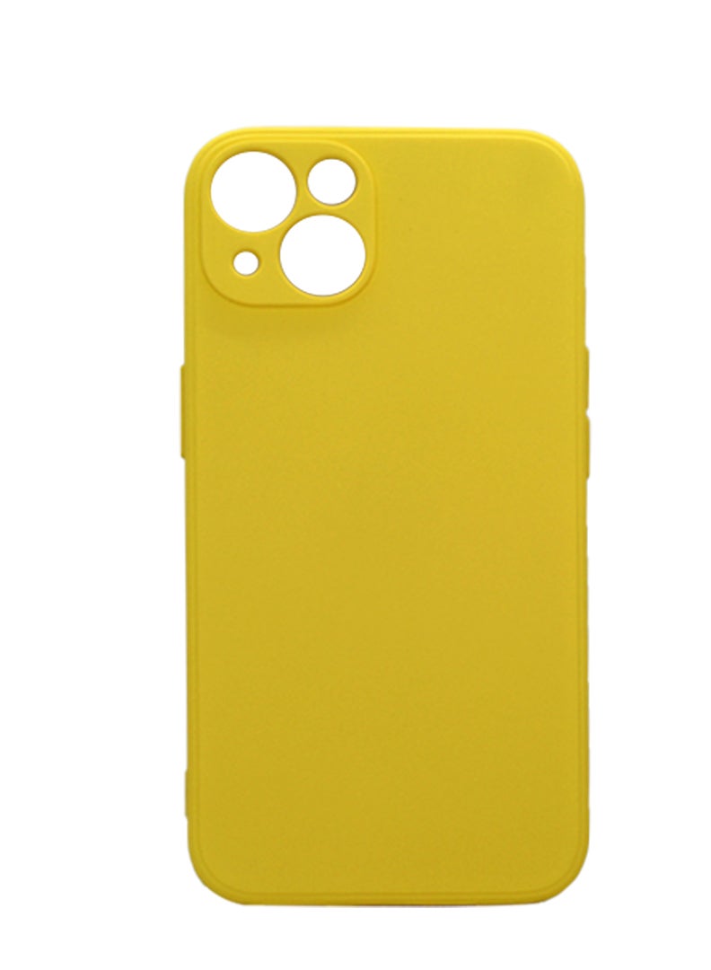 Theodor Protective Ultra Slim Fit Case Liquid Silicone Gel Cover with Full Body Protection Anti-Scratch Shockproof Case For iPhone 13 LIQUID SILICON YELLOW  - Image 1