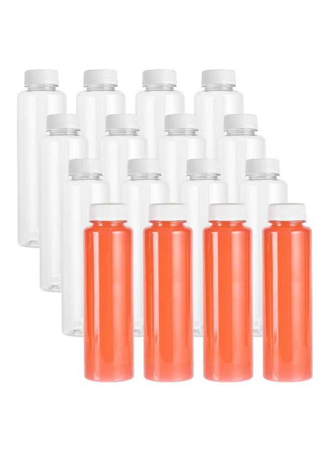 Restaurantware 12 Ounce Juice Bottles, 100 Empty Plastic Bottles - Recyclable, With Safety Cap, Clear Plastic Juice Containers For Juicing, For Milk, Tea, And Other Beverages  - Image 2