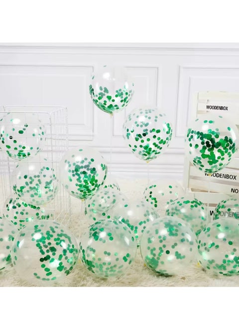50 Confetti Balloons Are Clear Balloons With Green Confetti Inside / For holidays, parties and graduation parties and Birthday / Confetti Balloons are available in all popular colors