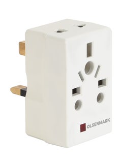 Olsenmark Olsenmark 3 Way Universal Adaptor- OMES1895, Square Pin, Global Compatibility, Three Ports, Compact and Portable Design  - Image 1