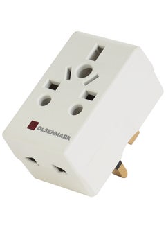 Olsenmark Olsenmark 3 Way Universal Adaptor- OMES1895, Square Pin, Global Compatibility, Three Ports, Compact and Portable Design  - Image 2