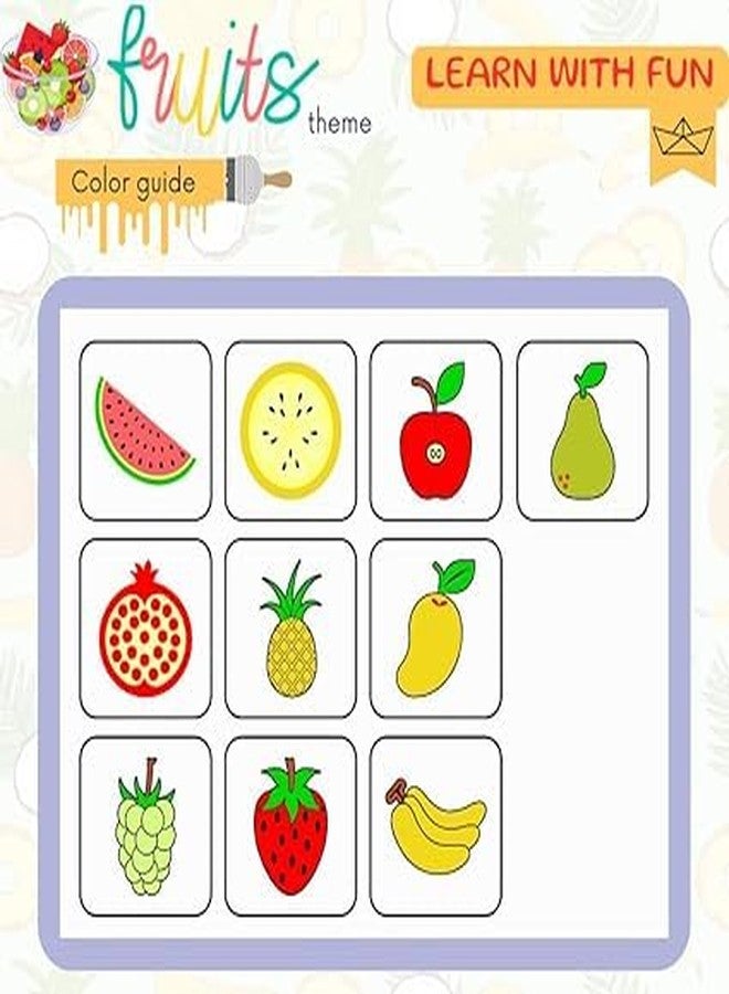 CRAFTER60 مجموعة الرسم الخشبي CRAFTER60 للأطفال من عمر 5 سنوات فما فوق - مجموعة فنية وحرفية مع ألوان وفرش وقصاصات - لعبة تعليمية إبداعية (فواكه) - Image 2