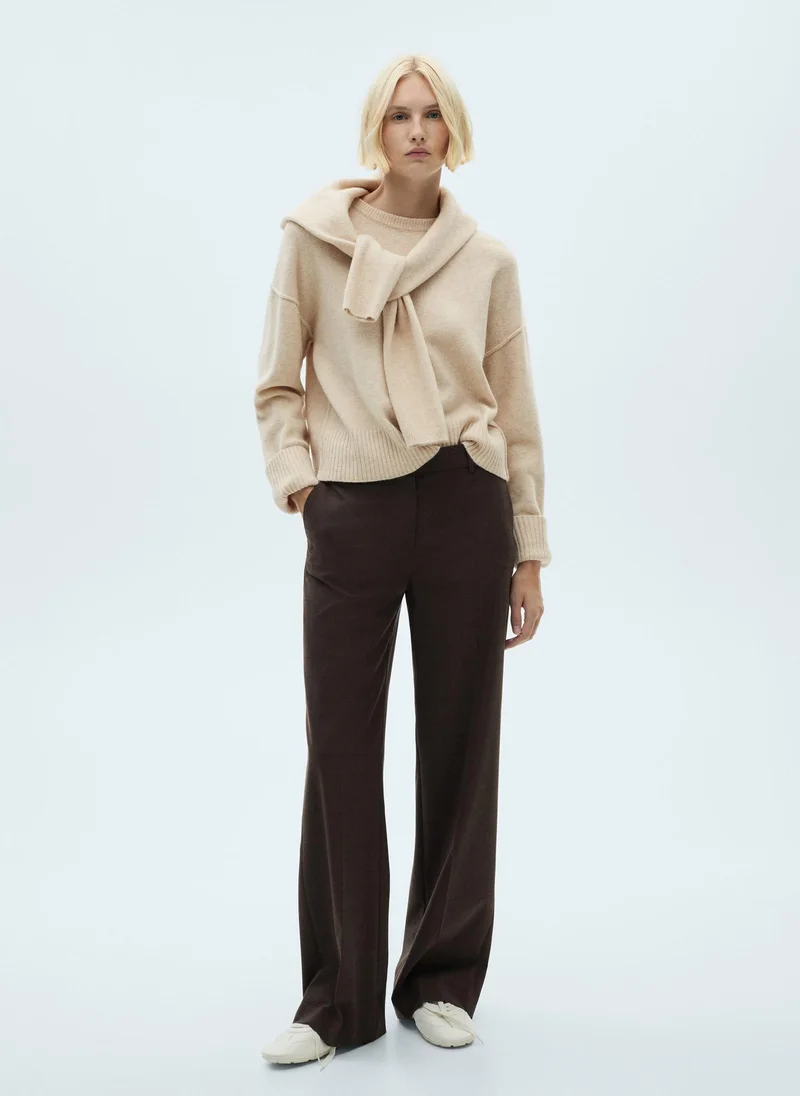 MANGO Rolled Up Sleeves Sweater