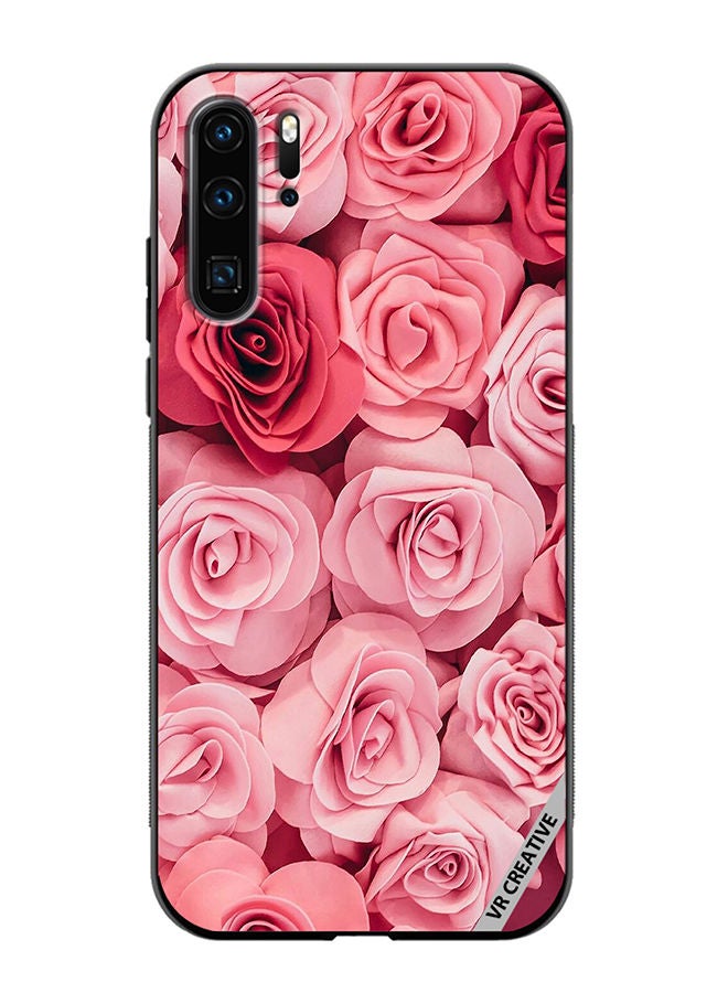 VR CREATIVE Protective Case Cover For Huawei P30 Pro Pink Rose Flowers Design Multicolour - Image 1