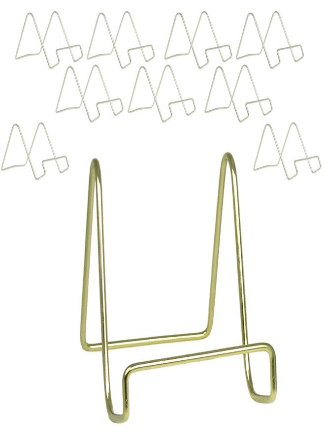 بانبيري ديزاينز حامل عرض سلكي من بانبيري ديزاينز - حامل أطباق - معدن نحاسي أملس - 4 بوصة - مجموعة من 10 قطع - Image 1