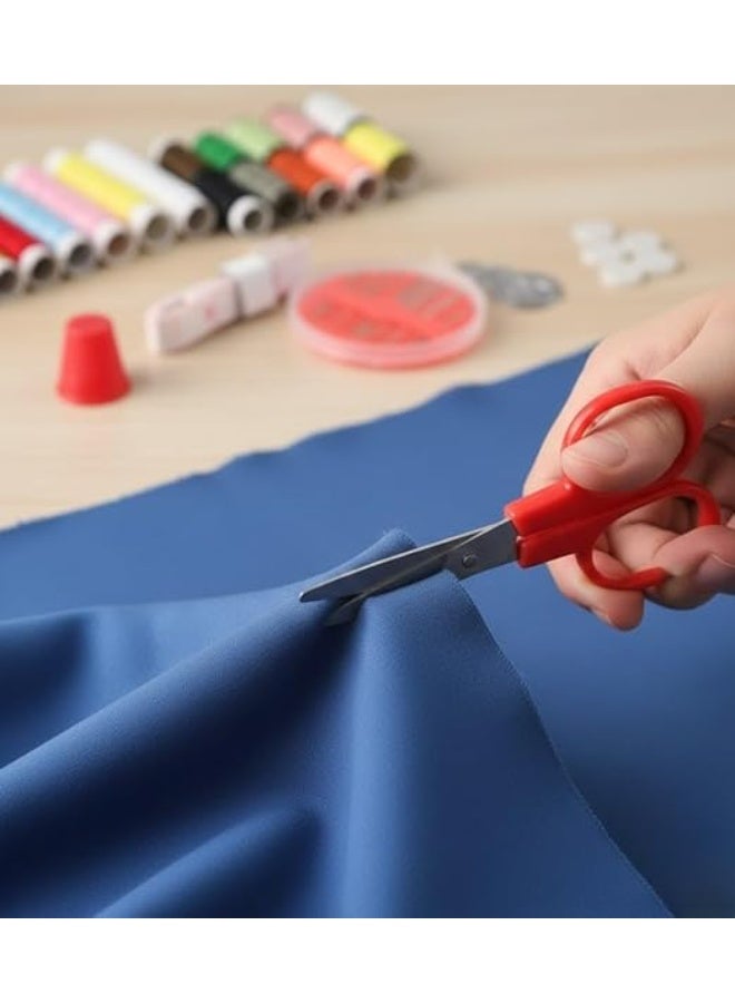 طقم خياطة متكامل، يتضمن خيوط ملونة، إبر، مقص، شريط قياس، وغطاء حمايه للصابع، أزرار بكرات صغير ولضامه، متعدد الألوان - Image 5