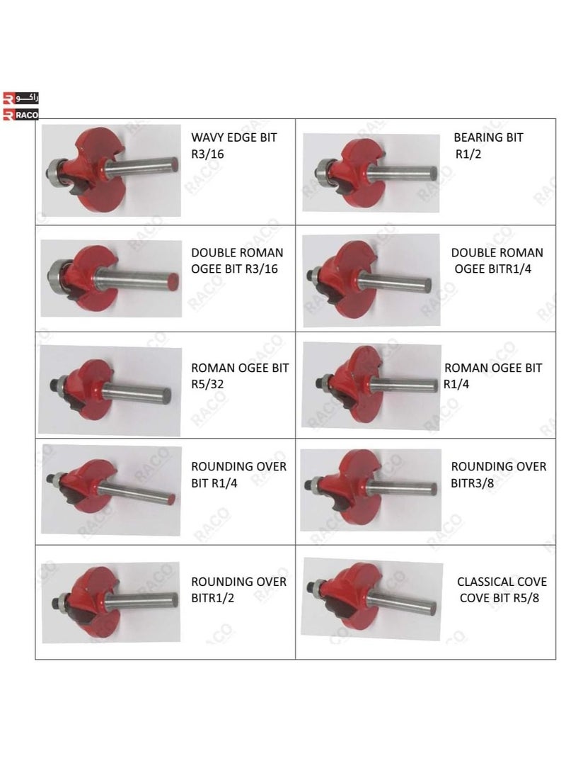 RACO RACO Professional Router Bit Set Tongue and Groove Wood Cutter 35-Pieces - Image 3