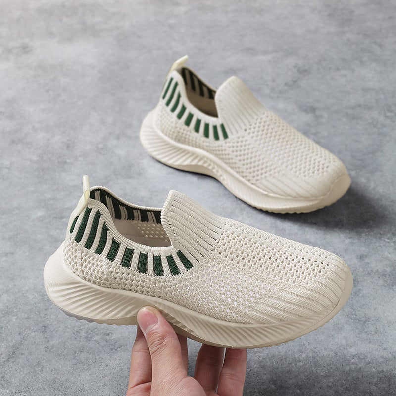 Fujian Children'S Shoes 2025 Spring And Single-Layer Breathable Fly Woven Mesh Surface Pedal Lazy Casual Shoes - Image 1
