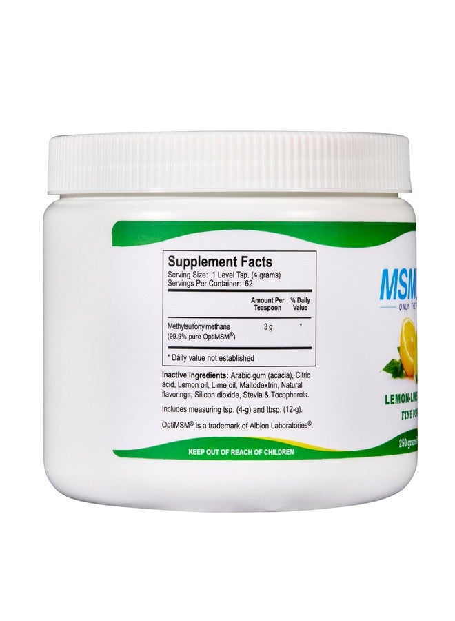 KALA HEALTH MSMPure Fast Dissolving Lemon Lime Flavored Fine MSM Powder Crystals - US-Sourced MSM for Joint Health, Skin Appearance, and Hair & Nail Support - 8.8 oz, Organic Sulfur - Image 3