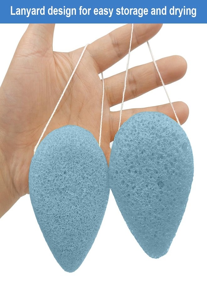 lyfLux Natural Facial Cleansing Sponge (3-Pack) | lyfLux face scrubber Soft & Gentle Exfoliating Face Scrubber | Plant-Based Deep Cleansing Pad for All Skin Types(Blue, Yellow, White) - Image 3