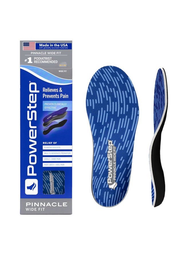 PowerStep Wide Fit Insoles, Designed for Wider Width Feet, Fits Widths 3E-6E, Normal Arch Inserts, Gray, Men's 10-10.5 / Women's 12 - Image 1