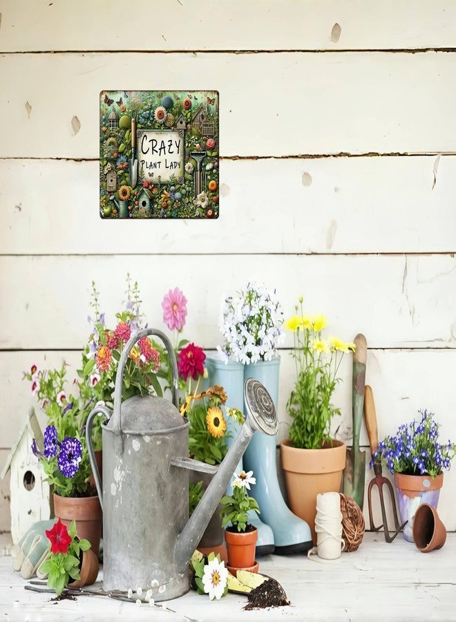 Bestylez Garden Gifts Vintage Gardening Signs Crazy Plant Lady Tin Sign for Home Garden Greenhouse Living Room Bedroom Yard Outdoor Decor 8X12 Inch (3359) - Image 5