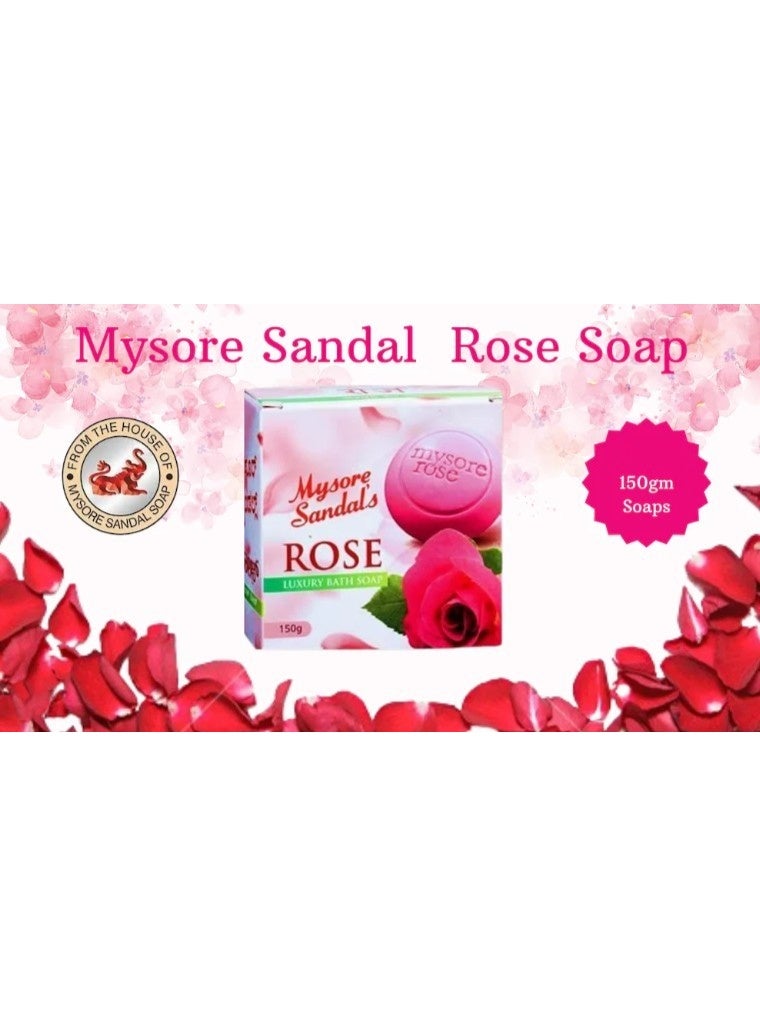 Mysore Sandals Rose Luxury Bath Soap 150g – Gentle Cleansing with Elegant Rose Fragrance - Image 5