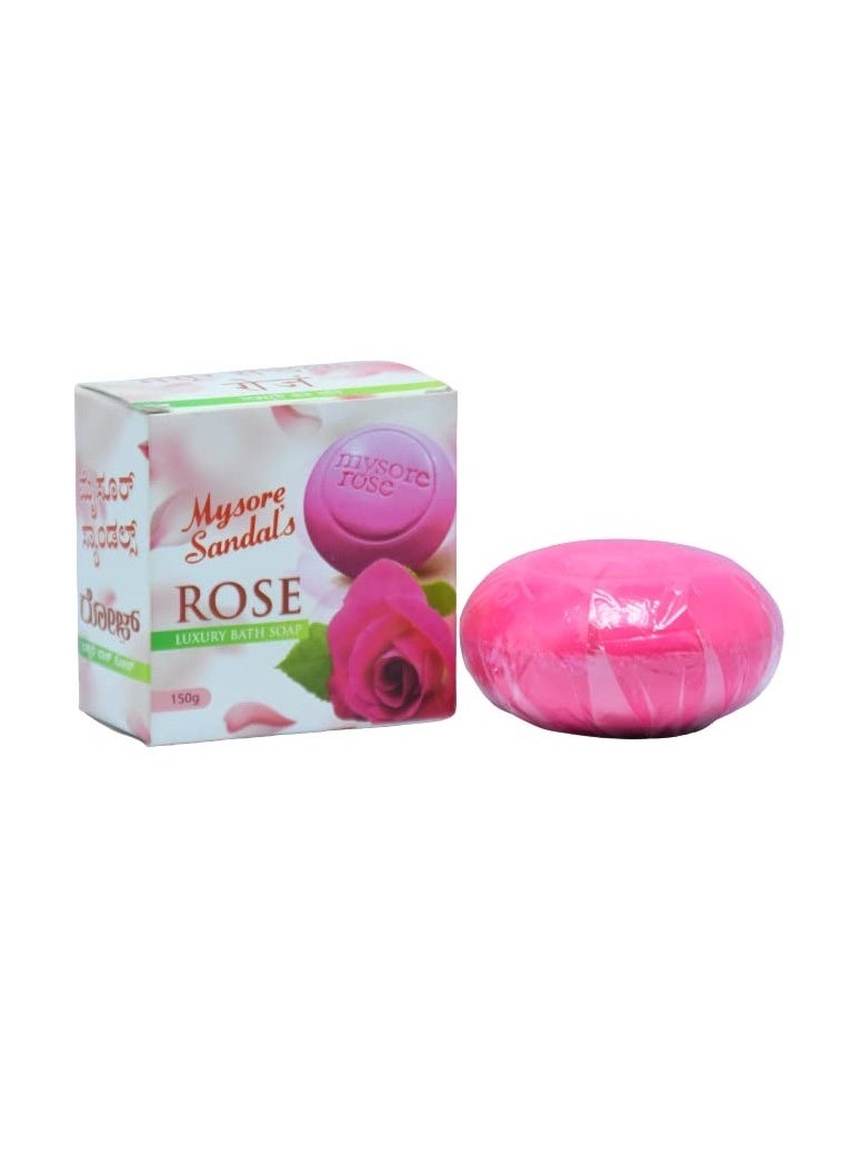 Mysore Sandals Rose Luxury Bath Soap 150g – Gentle Cleansing with Elegant Rose Fragrance - Image 4