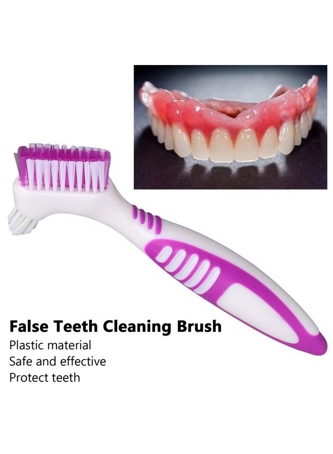 ANGGREK Denture Cleaning Brush Set, 1 Premium Denture Cleaner Set Top Denture Cleanser Tool Dual Head Denture Brush for Denture Care - Image 2