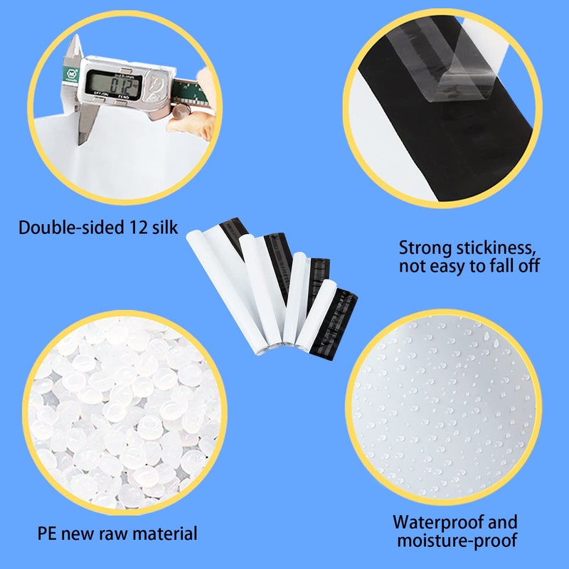 newlng Poly Mailers Shipping Bags Mailing bags 50pcs 4 Assorted Sizes White Shipping Envelopes Self-sealing Adhesive Waterproof and Tear-Proof Packaging Bags Shipping Bags for Clothing Books Gift - Image 4