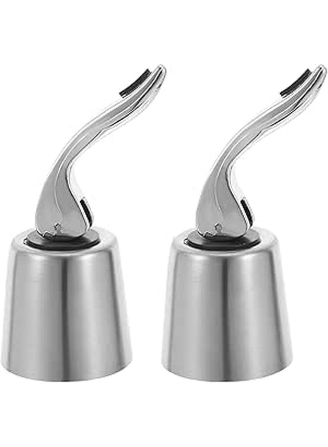 Stainless Steel Wine Bottle Stoppers Reusable Expanding Sealing Plugs - Image 1