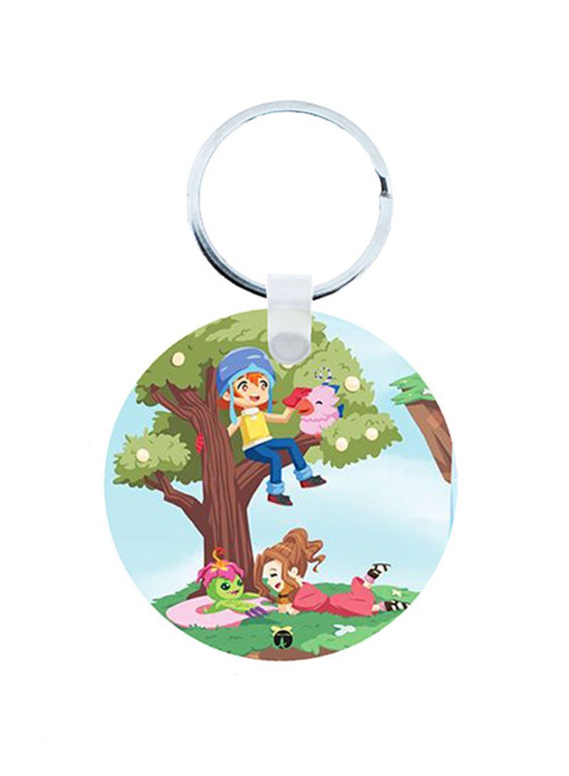 Digimon Anime Wooden Keychain