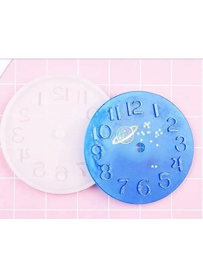 KISSNOWY Kissnowy 4Pack of Clock Face Molds Silicone Mold by Resin Casting, for DIY Resin Crafts Home Wall Decoration 5.9 X 5.9inch  - Image 4