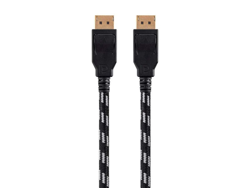 Monoprice Braided DisplayPort 1.4 Cable - 8K Capable for Graphic Design, Display Stream Compression Support, TV Walls and PC Gaming, 6 Feet, Gray - Image 2