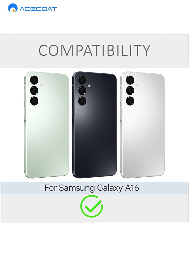 ACECOAT 2-In-1 Clear Case For Samsung Galaxy A16 5g With 1 Pack Tempered Glass Screen Protector And Ultra Clear Shockproof Case, Thin Slim Phone Cover Hard Back [Anti-Scratch] [Non-Yellowing]-Clear - Image 3